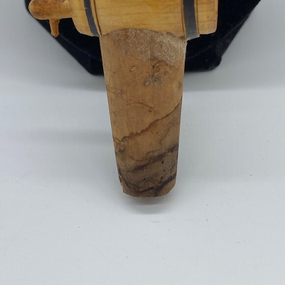 Vintage ANRI Bobble Head Boy on Barrel Cork Wine Bottle Stopper Handcarved Italy - Picture 5 of 11